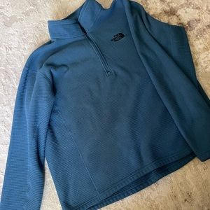 Blue North Face Fleece Quarter Zip